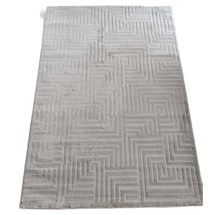 Covor Modern, Omega, Vegas, 160x230 cm, Material Sintetic, Forma Dreptunghiulara, Inaltime Fir 12 mm, Destinatie Pentru Interior, Bej