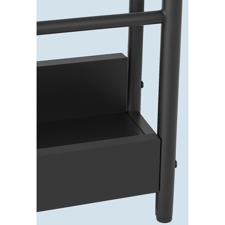 Relaxdays Странична масичка с контакт и USB портове