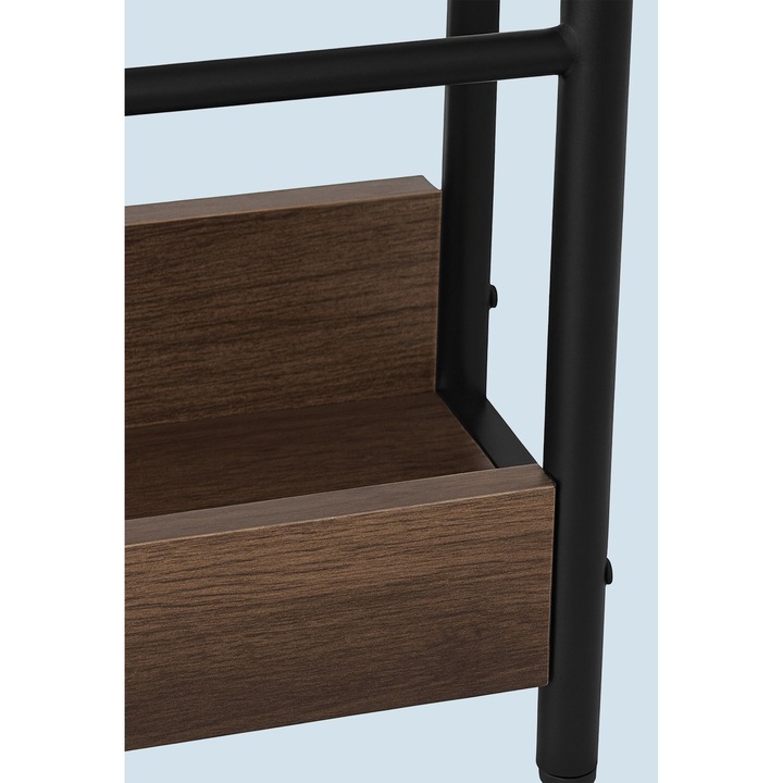 Relaxdays Странична масичка с контакт и USB портове