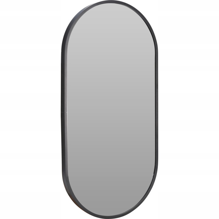 Ovális tükör fekete kerettel, Koopman, 30x60cm, falra szerelhető