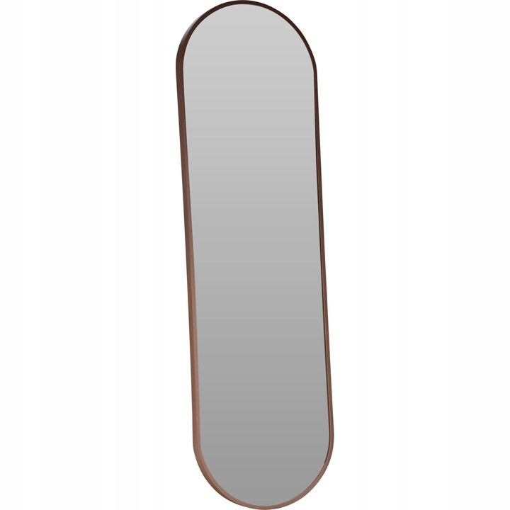Ovális tükör, Koopman, 30x100cm, alumínium keret, barna színű