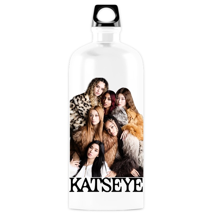 Recipient personalizat katseye kpop trupa, metal-inox, 500 ml