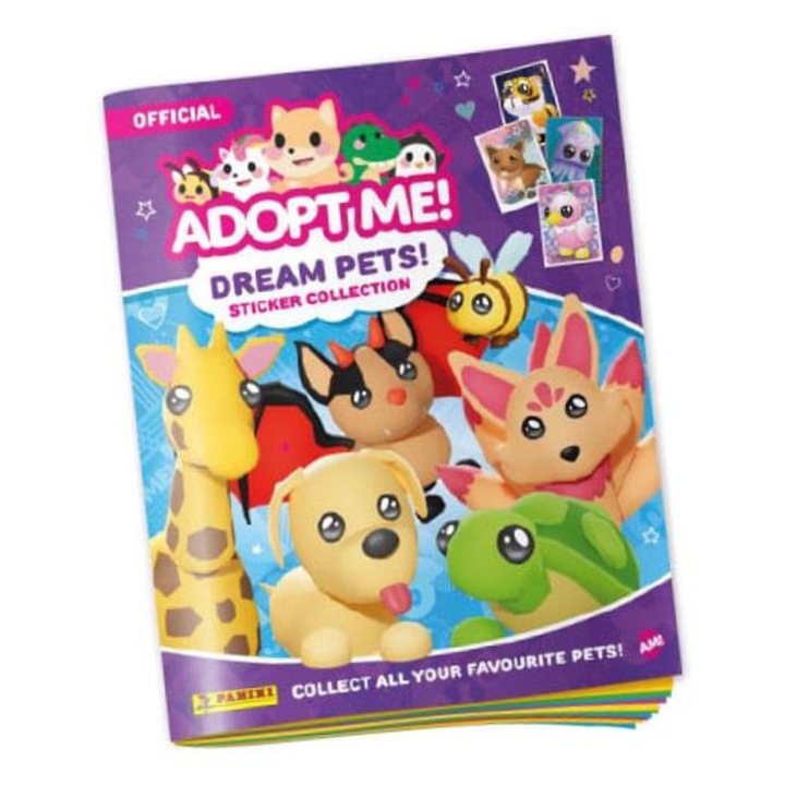 Panini "Adopt Me!" Gyűjtőalbum, többszínű, figurák