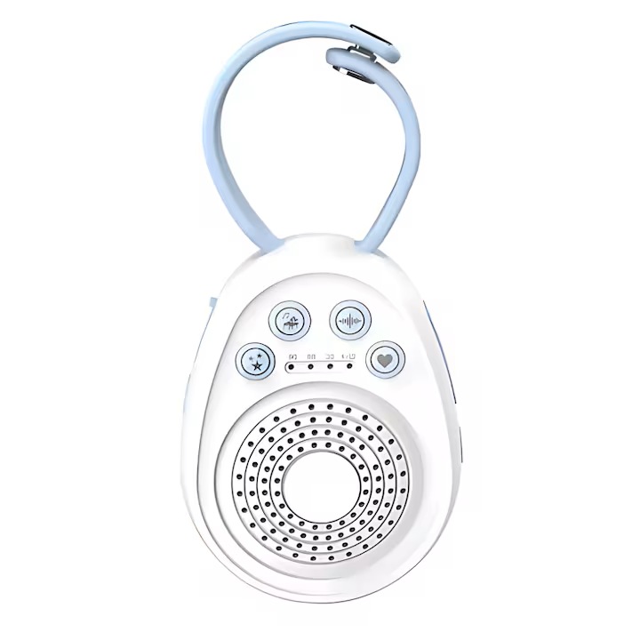 Dispozitiv sunete albe, SuooTci, portabil, 20 sunete, incarcare USB-C, timer, pentru bebelusi si adulti, albastru, 7.6x5.8cm