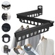 Suport de uscare pentru haine Wacorresi, pliabil extins, 24 carlige rotative, usor de instalat, capacitate mare de incarcare, pentru balcon/baie/dormitor,104.5cm, negru