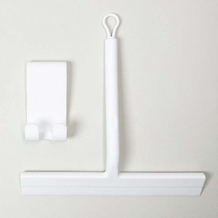 Стъргалка за прозорци, стъклочистачка за душ за фаянсови стени на душ кабини, стъклочистачка за огледала и стъкла на автомобили, Бяла