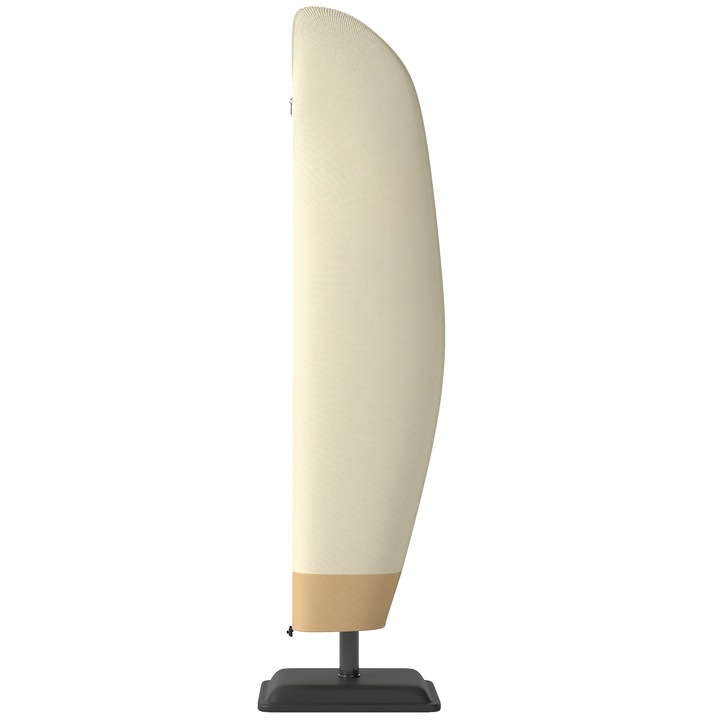 Outsunny Husa pentru Umbrela 3x3 m Impermeabila, Husa de Protectie pentru Umbrela cu Brat cu Fermoar si Snur, Bej