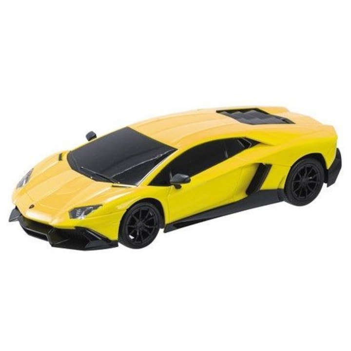 Masina cu telecomanda Rastar Lamborghini Aventador, galben, 1:24, 19.9x9.4x4.9cm