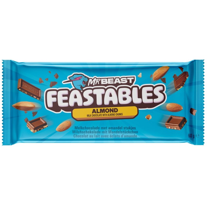 Ciocolată Mr. Beast Feastables cu migdale 60 g