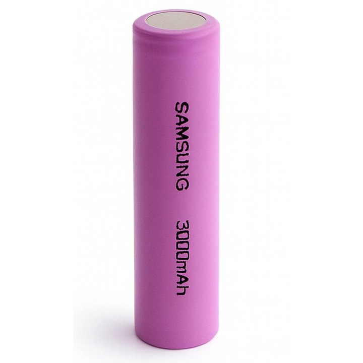 Baterie reîncărcabilă Samsung, Reîncărcabilă, Pentru pachet, 3,7VDC, 3000mAh, 18650, Li-ion
