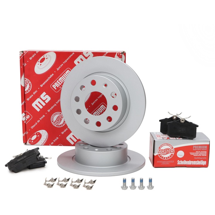 Fékbetét és féktárcsa készlet, Master-Sport, SEAT ALTEA, LEON, TOLEDO III, SKODA, VW, 253 mm