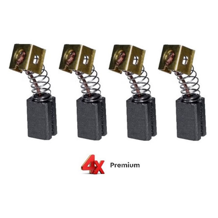 Perii colectoare (carbuni) A14, 8x6.5x13 mm, set 4 bucati, echivalent Black&Decker 596071-00, 569190-00, 596448-00