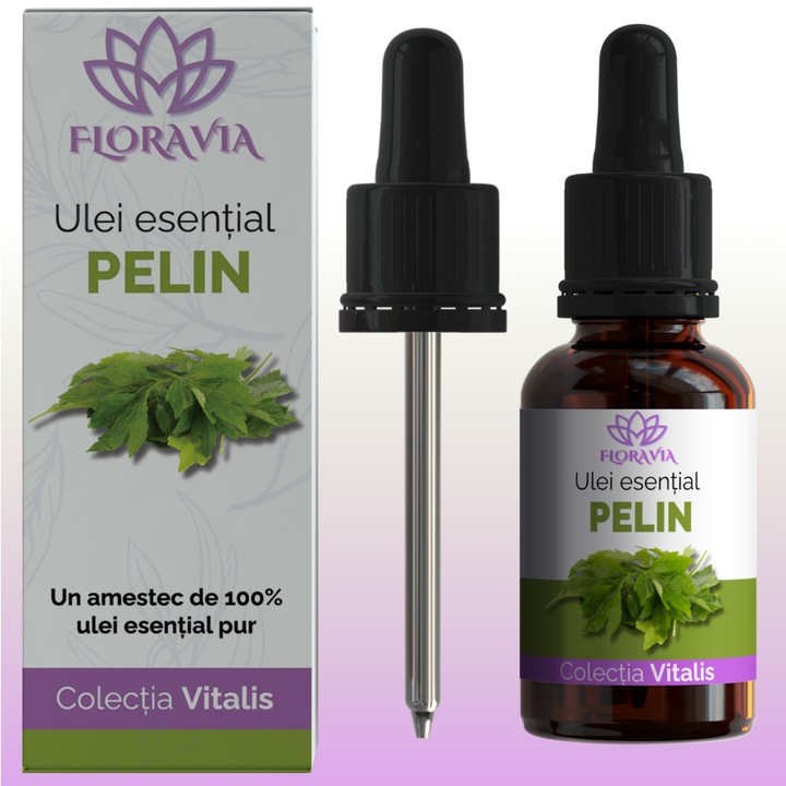 Ulei Esential Floravia, Pelin, 10ml, 100% Pur si Natural, Tonic Digestiv, Calmant Cutatanat, Inlaturare Insecte