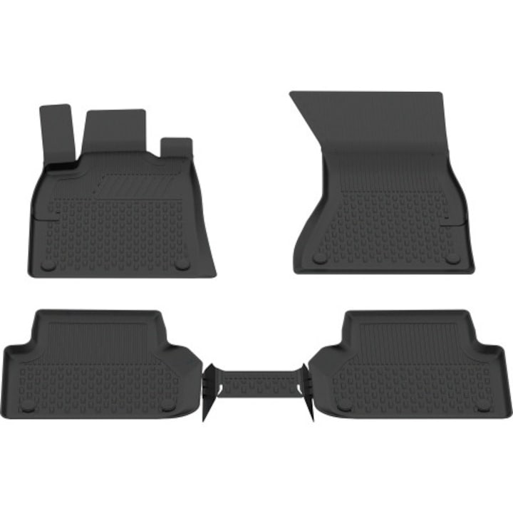 Covorase auto Audi A4 B8 2009-2015, set complet, material cauciuc, antiderapant, usor de curatat, negru