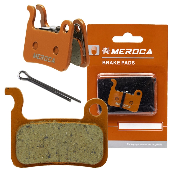 Спирачни накладки Meroca, полуметални, за Shimano DEORE, DEORE XT, SLX, XTR (заместител M06)