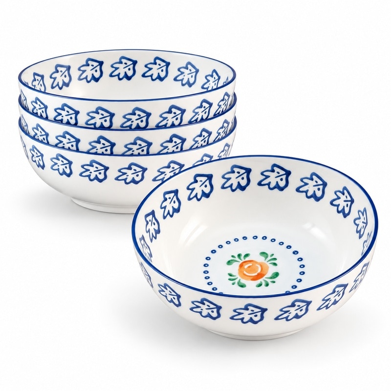 Björn® Set de 4 boluri de porțelan pictat manual Ø17, 900 ml