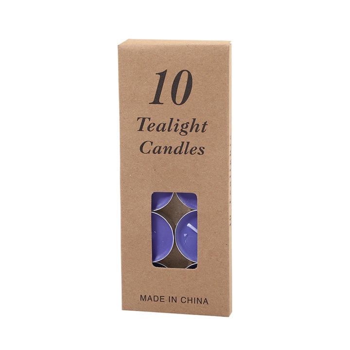 Бездимни свещи за Свети Валентин, Романтични атмосферни лампи за предложение за брак, Кръгло алуминиево тяло против капене, Празничен подарък, Декор за събития - Комплект от 10 броя, Виолетови