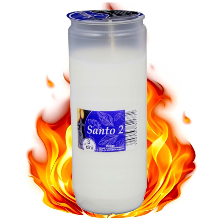 Восък за свещ, Ignis, бял, 14x6см, време на горене 72ч