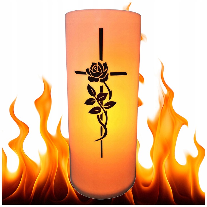 Set Lumanari LED Cortina, Alb Cald, 13.8x6cm, Fara miros, Timp de functionare 100h