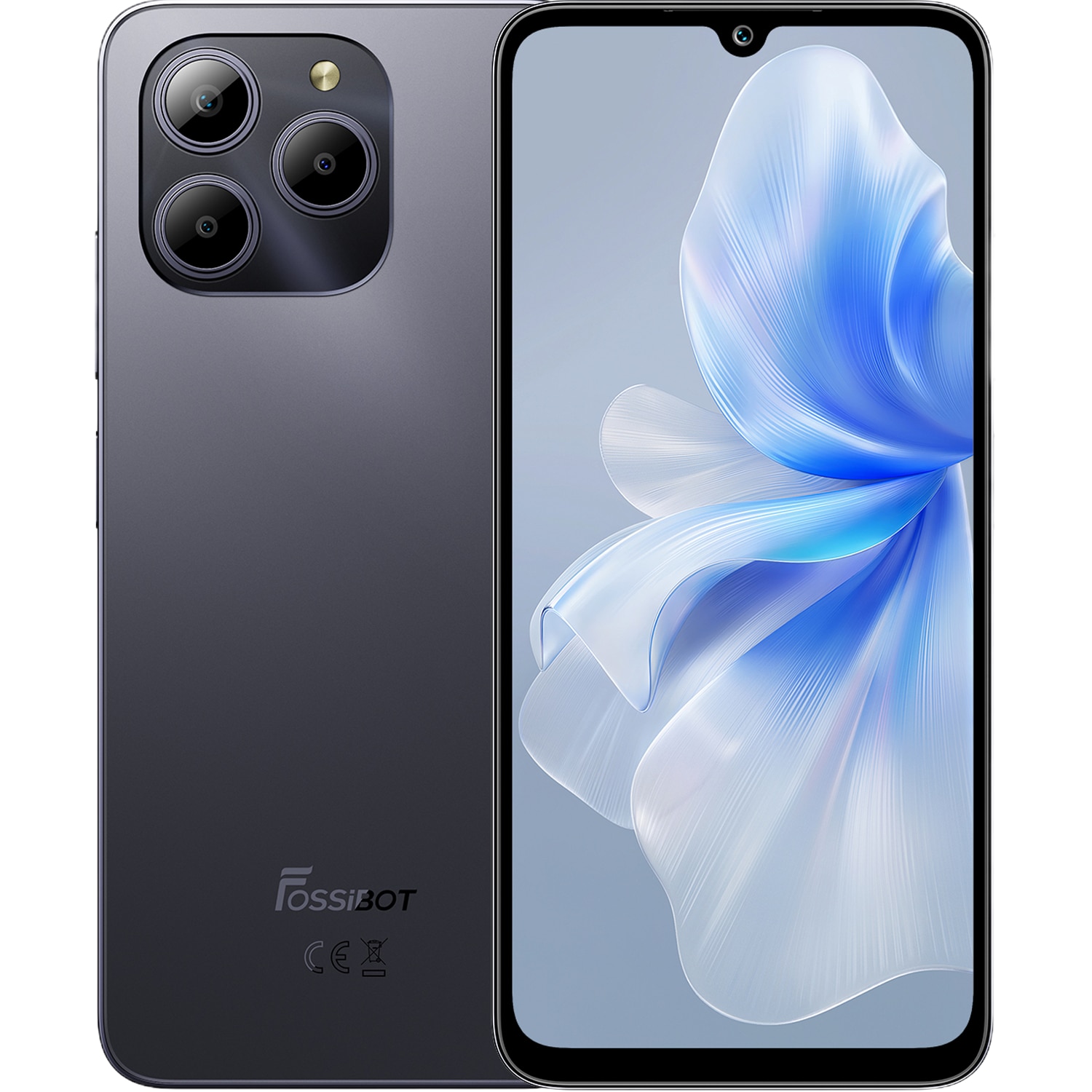 Telefon mobil FOSSIBOT S2, 4G, Dual SIM, Octa-Core, 6.72-inch IPS FHD+, 20GB RAM, 256GB, Amprenta, Face ID, GPS, NFC, 5000mAh, Android 14, Gray