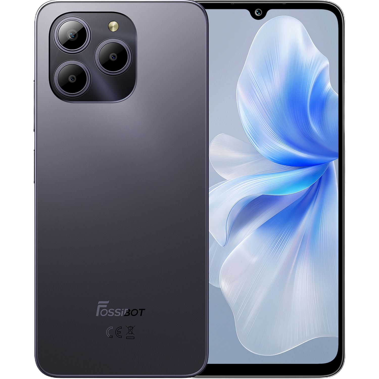 Telefon mobil FOSSIBOT S2, 4G, Dual SIM, Octa-Core, 6.72-inch IPS FHD+, 20GB RAM, 256GB, Amprenta, Face ID, GPS, NFC, 5000mAh, Android 14, Gray