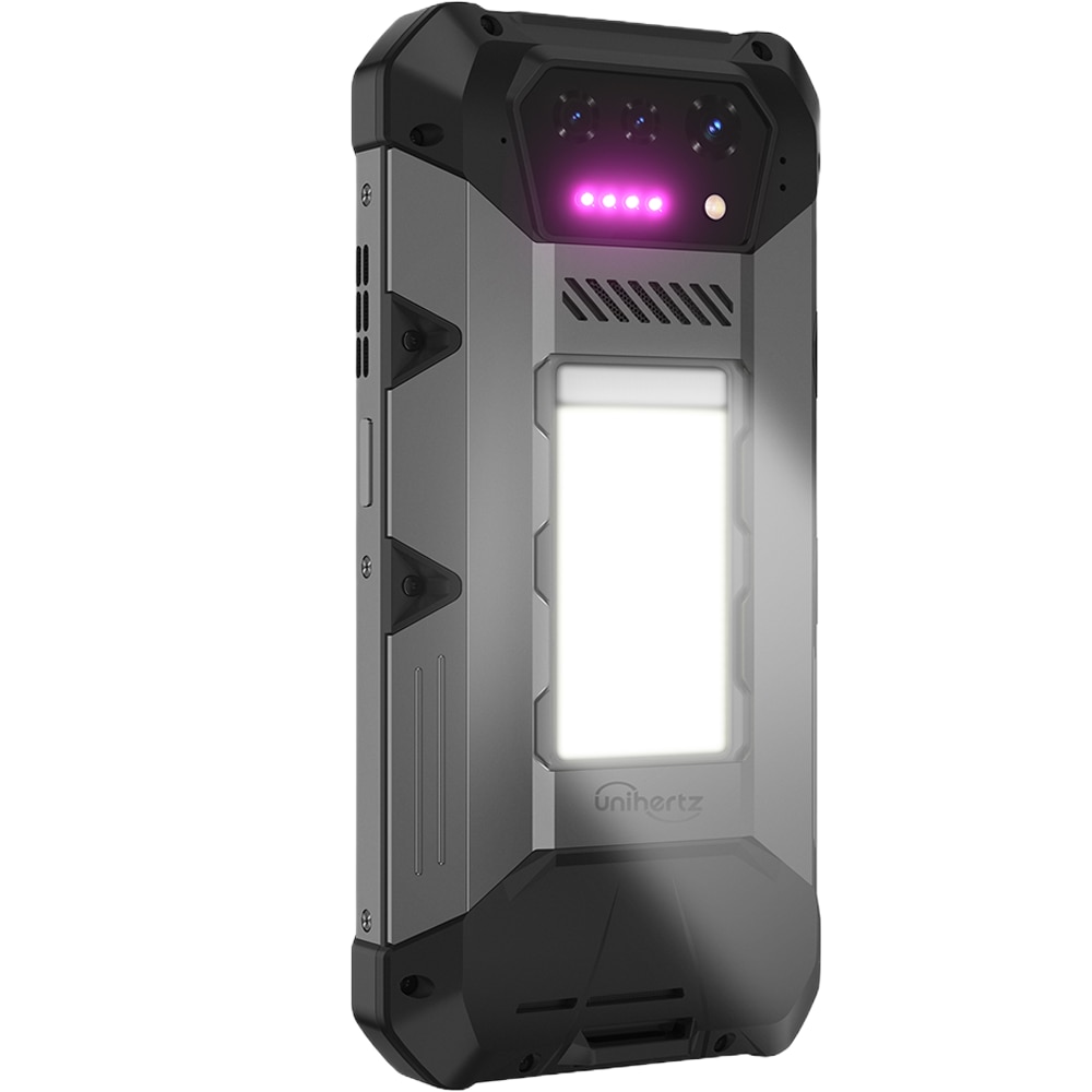 Telefon mobil Unihertz Hike, Dual SIM, 4G, Octa-Core Helio G200, 6.79' 120Hz FHD+, 24GB RAM, 512GB, Lanterna Puternica SOS 1200 lumeni, 23800mAh, 120W, NFC, Android 15