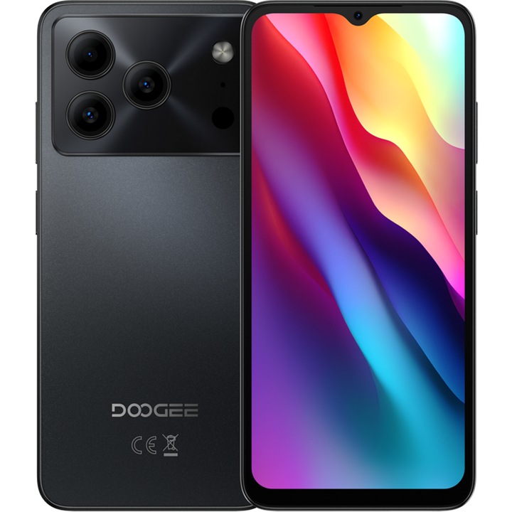 Смартфон Doogee Note 56 Pro, 4G, Dual SIM, осемядрен, 6.56-инчов 90Hz IPS, 4GB RAM, 128GB, NFC, 6150mAh, Android 16, черен