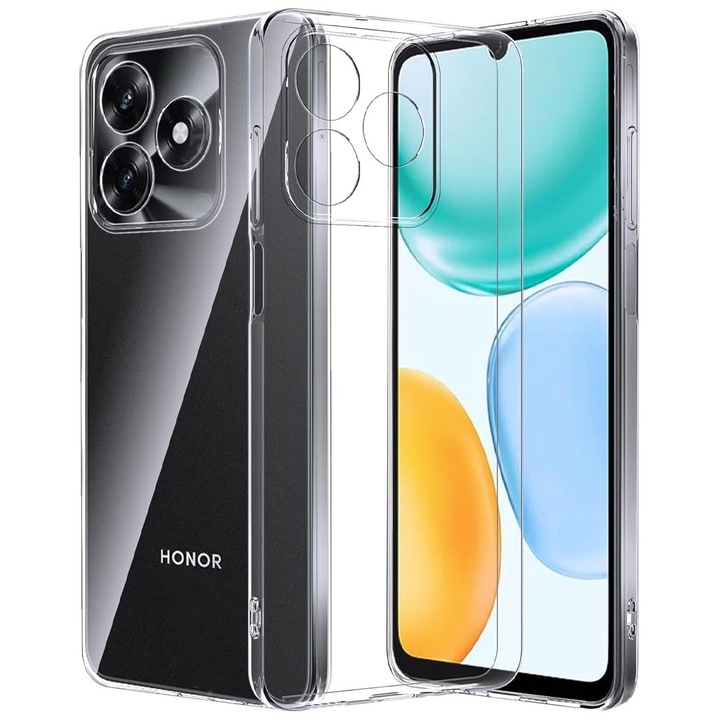 Husa TPU High Clear за Honor X5c Plus, Diamond Design, Lightweight Bumper Case, Shock Absorption, Unique Long-lasting Anti-Yellowing Tech, Прозрачна