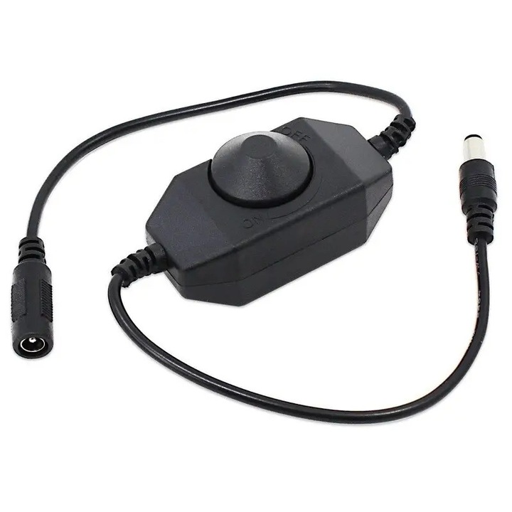 Variator dimmer de tensiune 12V /2A montaj pe fir cu mufa mama-tata 5.5x2.1 mm