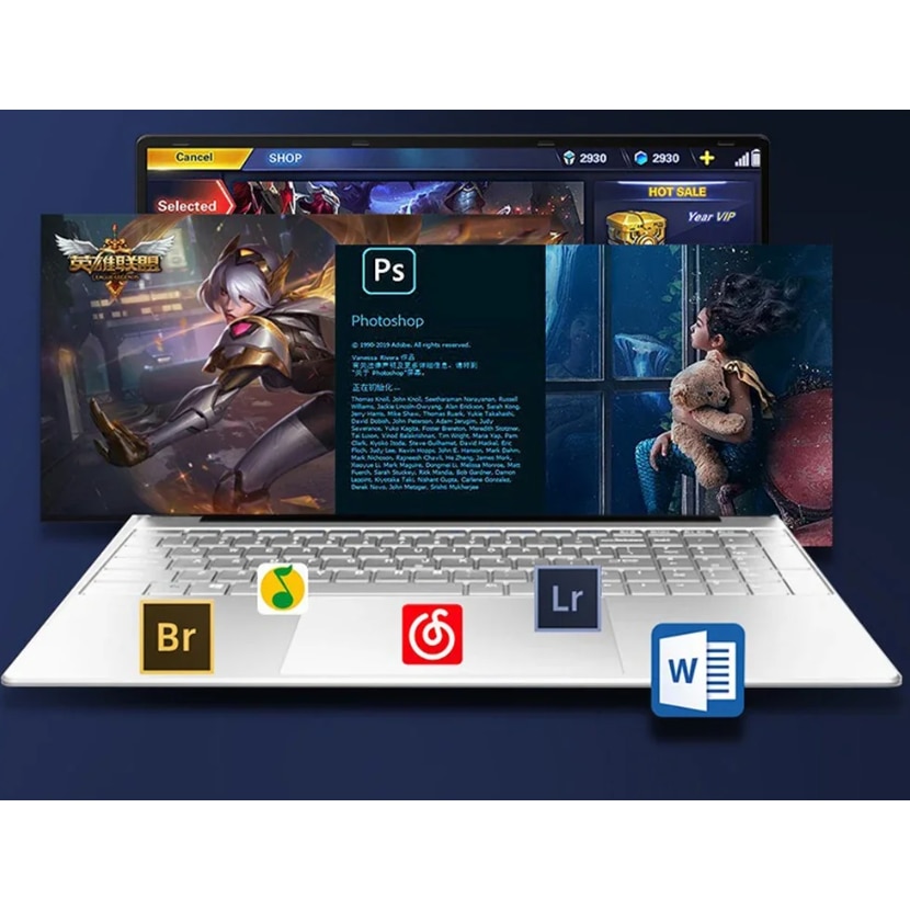 Laptop 15.6" cu procesor Intel N5095, 16GB RAM DDR4, 1TB SSD, 1920*1080 IPS, Windows 11, Tastatura Iluminata, Intel® UHD Graphics, 5000mAh, Roz