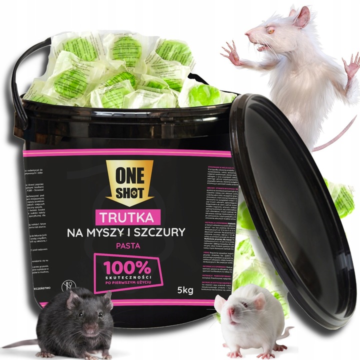 Otrava Pentru Rozatoare, Oneshot, Granule, Natural, Insecticid, Solutie Functionala, Calitate Inalta, Actiune Eficienta, Rozatoare, 5 kg