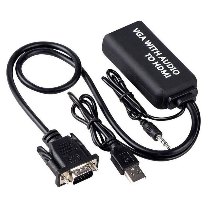 VGA - HDMI adapterkábel 1920x1200 hanggal