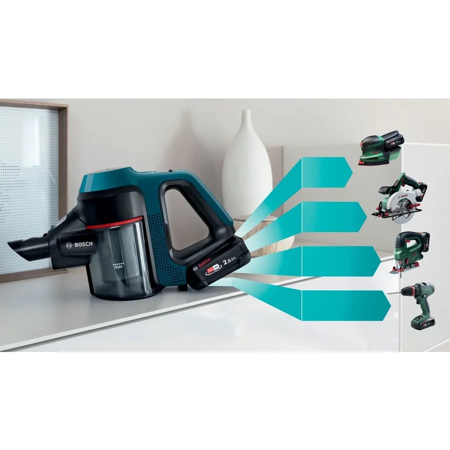 Aspirator fără sac Bosch, albastru, 0.3l, 18V, 1315x252x204mm