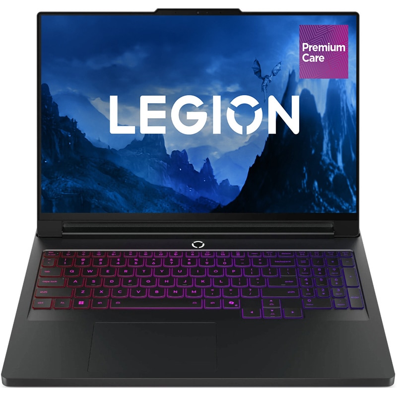 Laptop Lenovo Gaming 16'' Legion Pro 7 16AFR10H, WQXGA OLED 240Hz, Procesor AMD Ryzen™ 9 9955HX3D (128M Cache, up to 5.4 GHz), 64GB DDR5, 2TB SSD, GeForce RTX 5080 16GB, No OS, Eclipse Black, 3Yr Onsite Premium Care