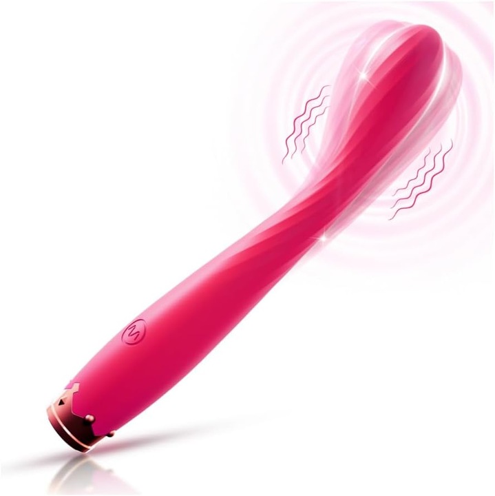 Вибратор за жени, стимулатор на клитора MingZhi®, вагинален и анален, мек и ергономичен силикон, презареждащ се, водоустойчив, 10 режима на вибрация, интимна играчка за двойки, 18,6 см