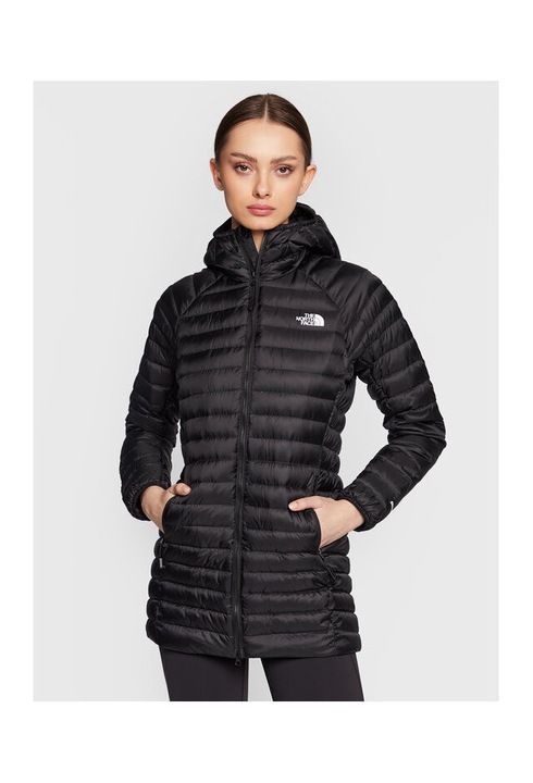Geaca de puf dama The North Face, negru, fabricata din material usor, XS INTL