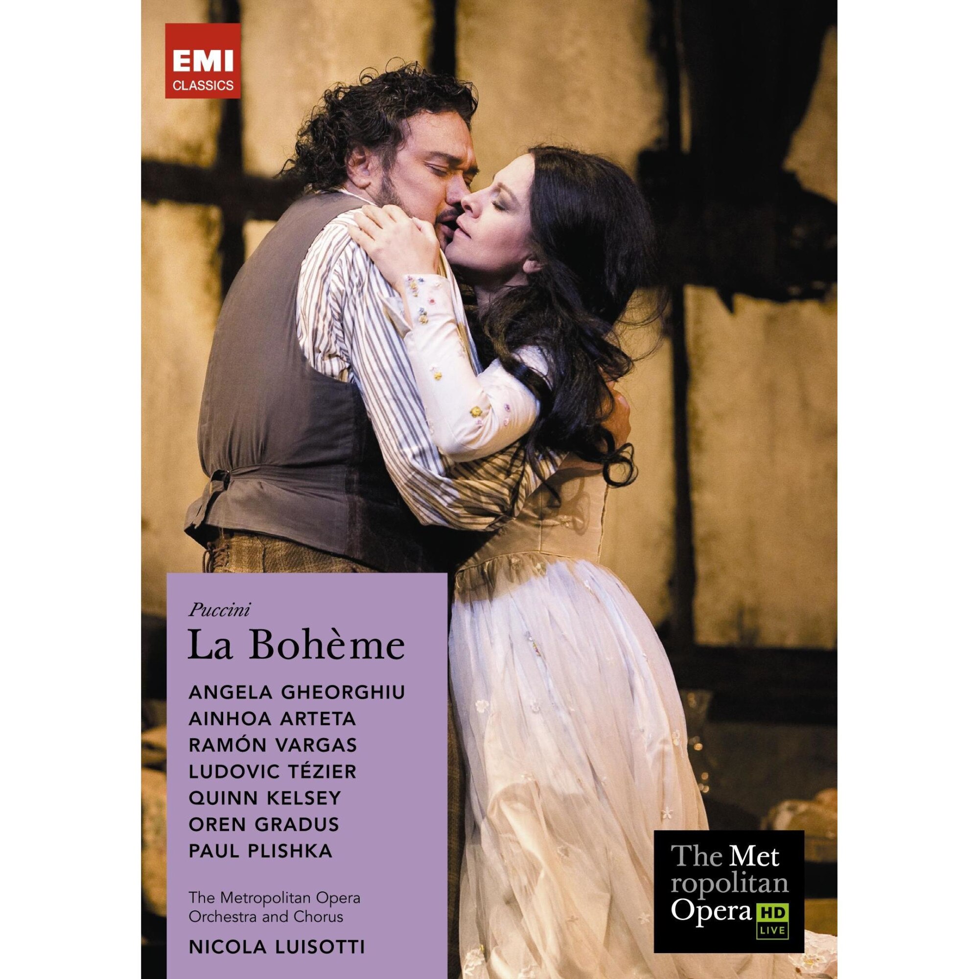 Angela Gheorghiu, Ainhoa Arteta, Ramon Vargas, Ludovic Tezier, Quinn Kelsey-La Bohme (Live From The Met)-Giacomo Puccini-DVD