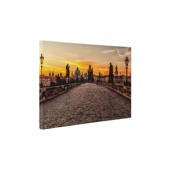 Podul Carol Praga - Tablou Canvas - 95x125 cm Podul Carol Praga - Tablou Canvas - 95x125 cm