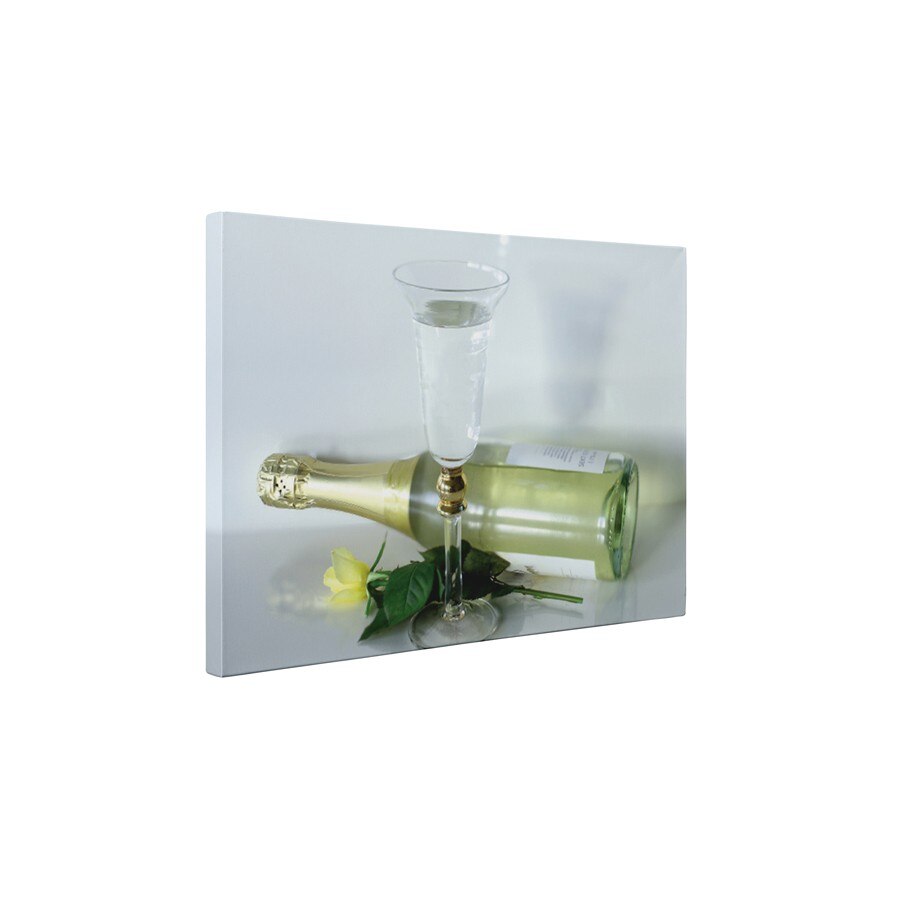 O sticla de sampanie - Tablou Canvas - 60x80 cm