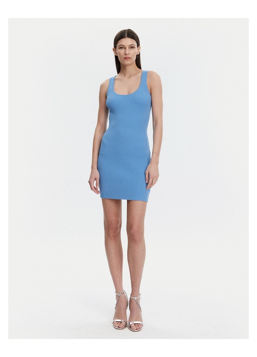 Rochie tricotata de dama Michael Michael Kors, albastru, fabricata din material de calitate