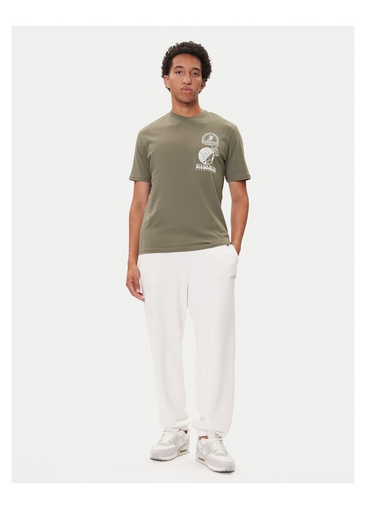 Tricou barbati Napapijri kaki, bumbac