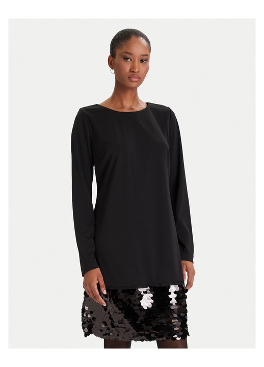 Rochie cocktail Femei, DKNY, fermoar, negru, poliester, 44 EU