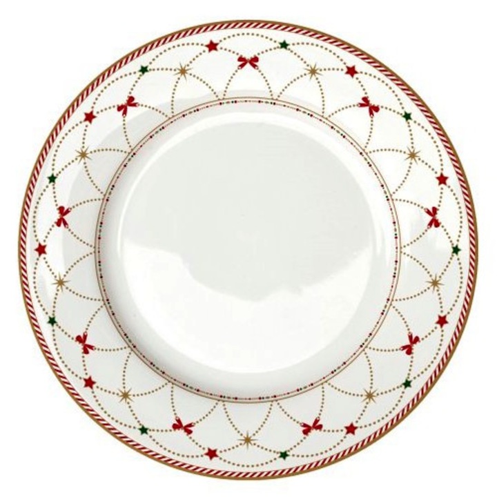 Porcelán lapostányér 26,5cm, Nutcracker Twist