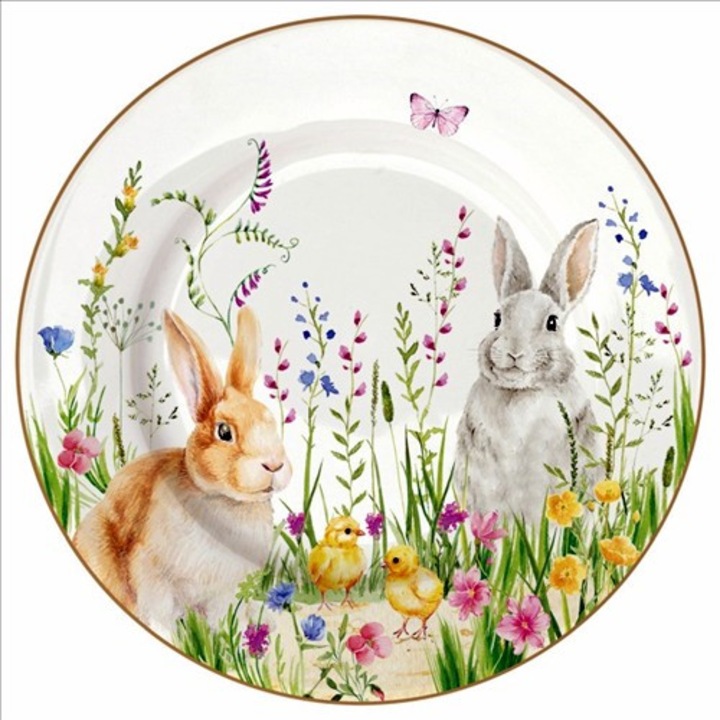 Easy Life-Nuova Porcelán desszerttányér 19cm, Happy Easter