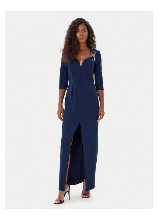 Rochie de seara dama Rinascimento, bleumarin, fabric elegant