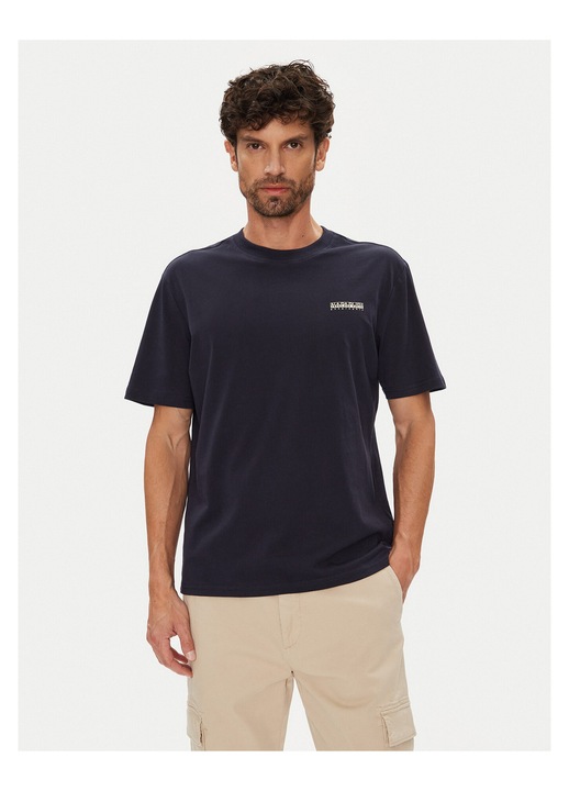 Tricou barbati Napapijri, bleumarin, bumbacwqfq, Bleumarin