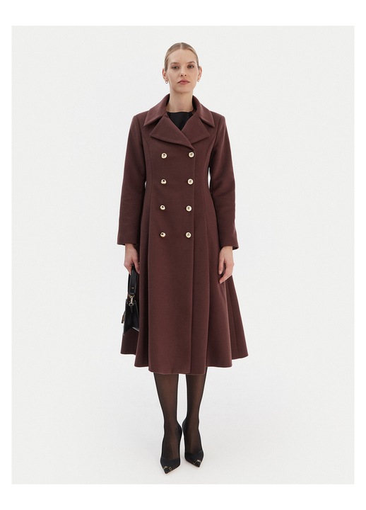 Palton de tranzitie pentru femei Rinascimento, maro