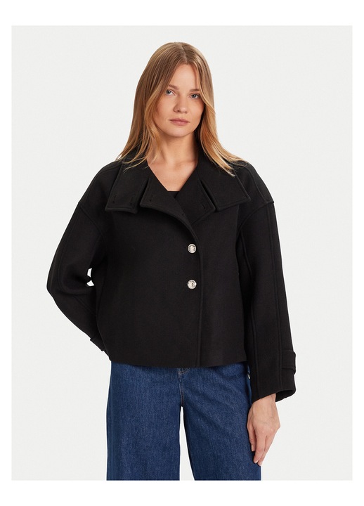 Palton dama Morgan, negru, lana