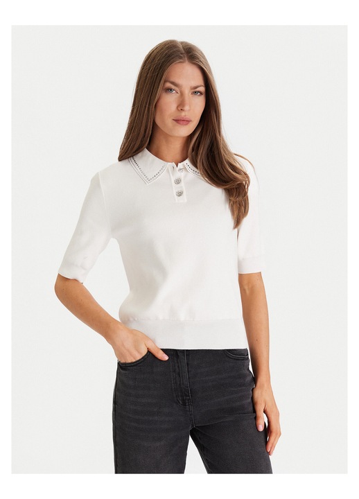 Pulover, dama, Morgan, alb, M INTL