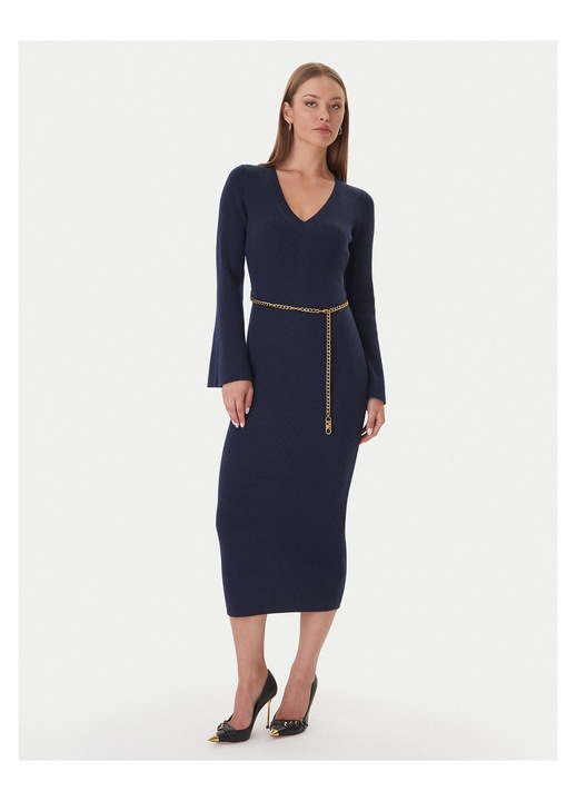 Rochie tricotata, Michael Michael Kors, Lana, fermoar, bleumarin